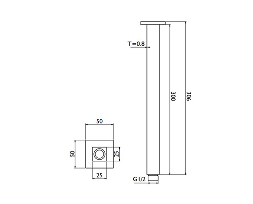 5. 2941 ceiling shower arm(size).jpg